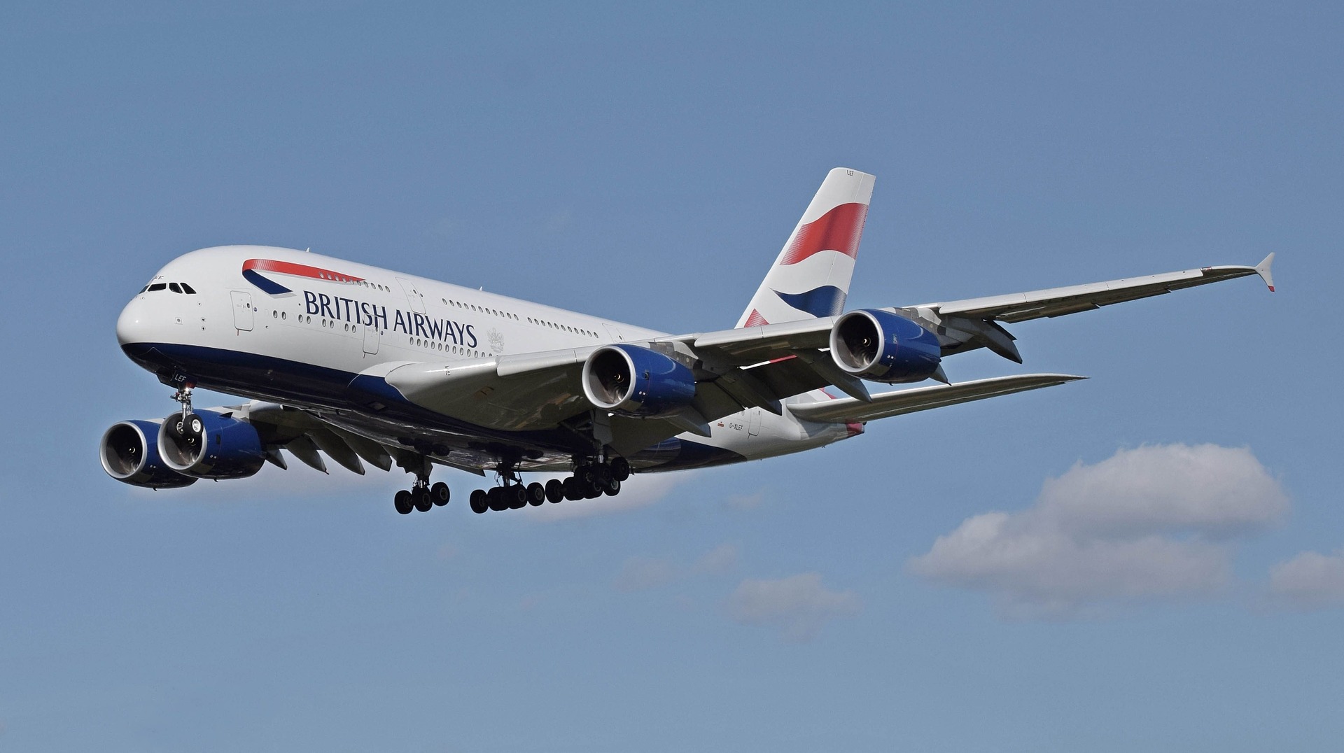 a large airplane flying in the sky