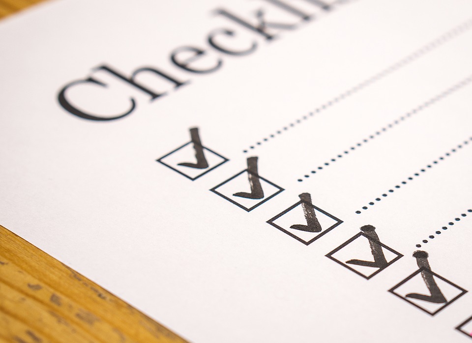 a checklist with check marks