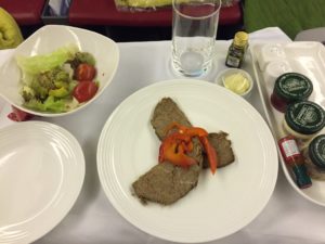 a plate of food on a table