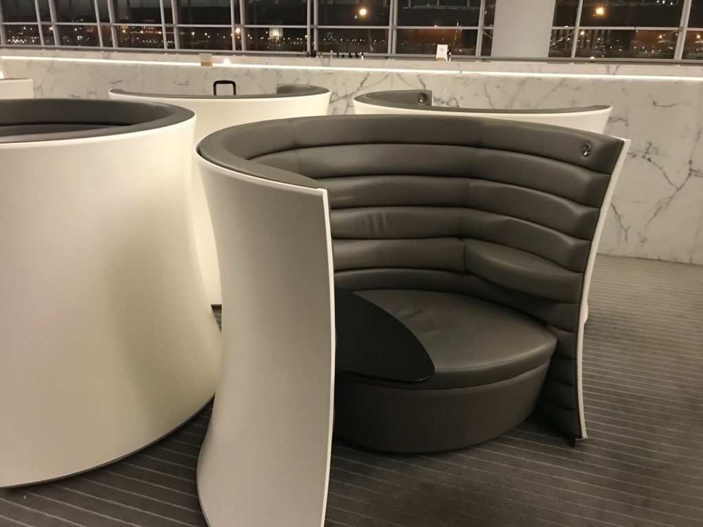 a group of chairs in a room