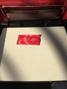 Tray Table and Towelette