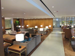 Cathay Pacific The Pier First Class Lounge seating area