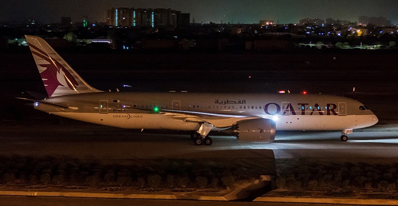 Overnight on a Qatar Airways Dreamliner from Doha to Dublin