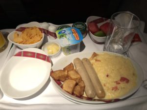 a plate of food on a table