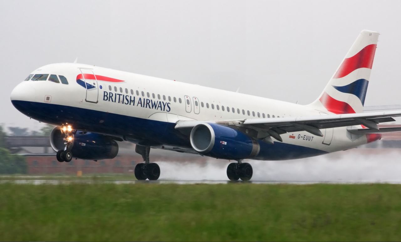 a plane on a runway