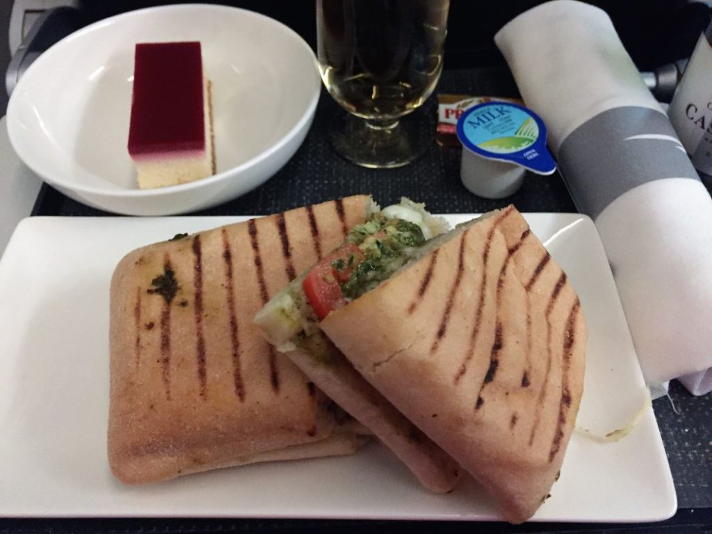 a plate of food on a table