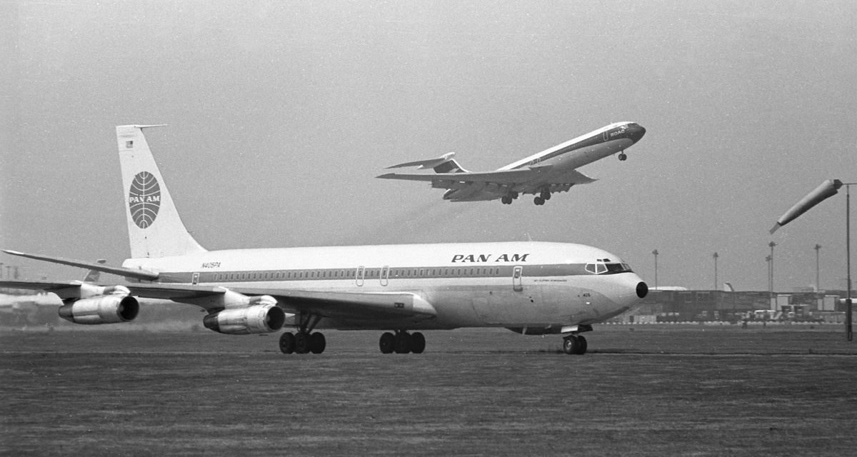 Who was the third airline to fly jets across the Atlantic?