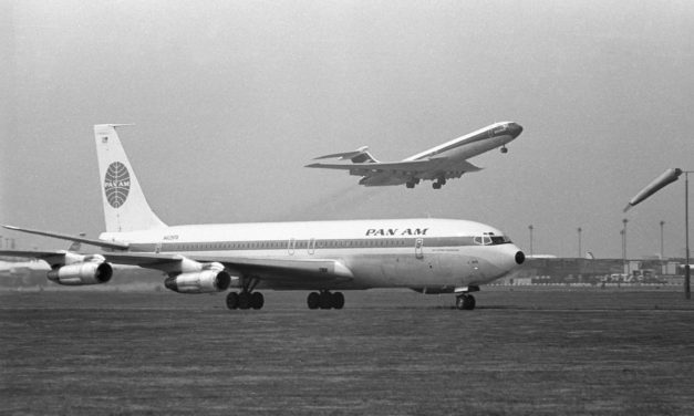 Who was the third airline to fly jets across the Atlantic?