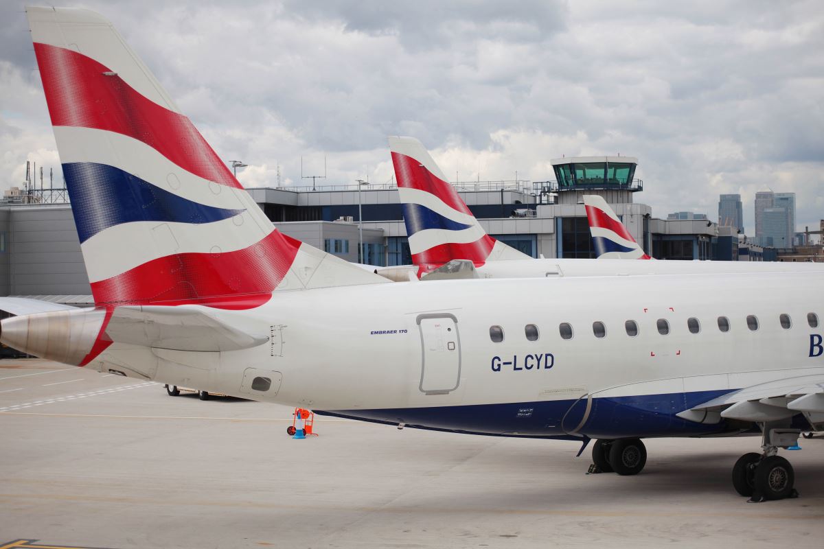 the tail fin of a plane