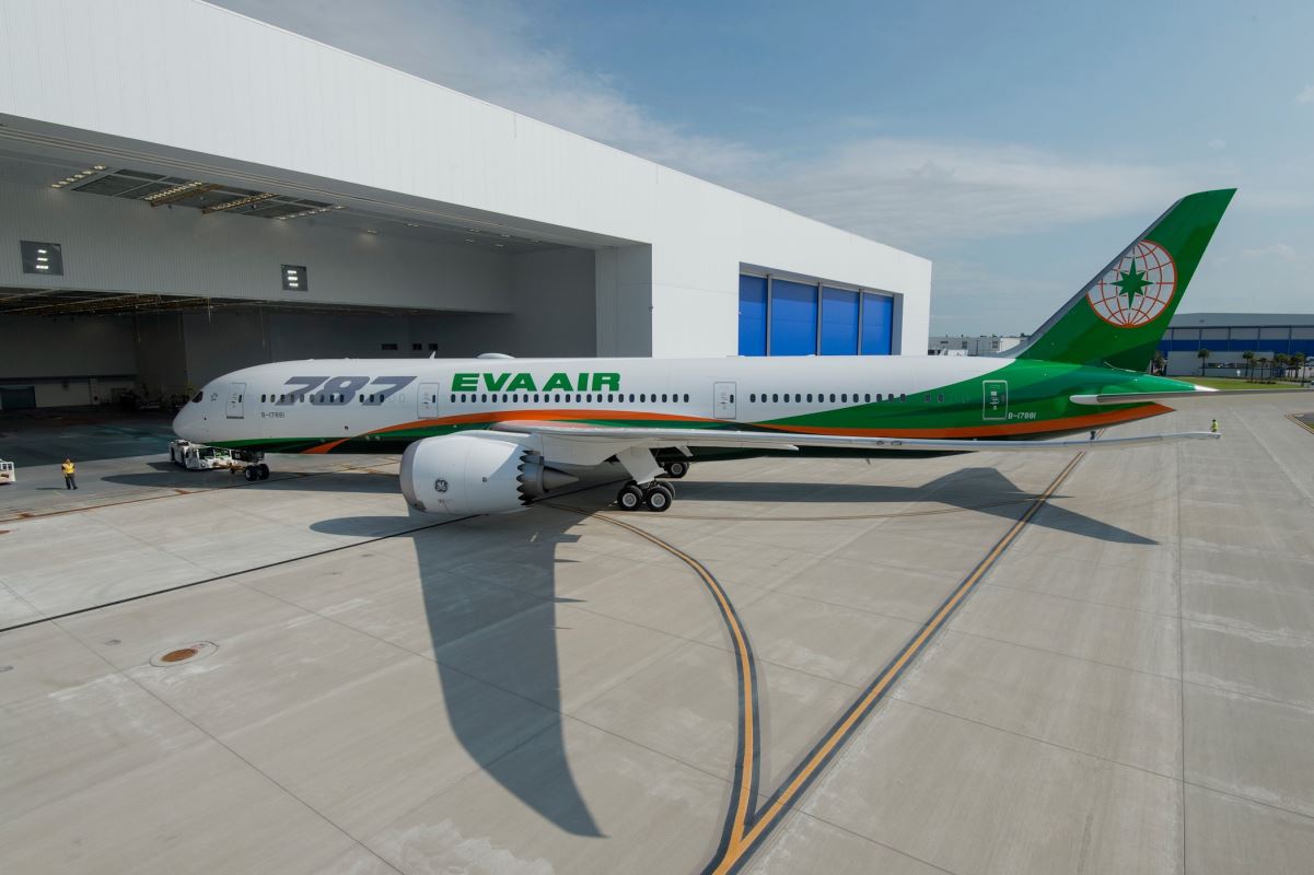 a plane parked in a hangar