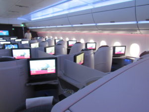 Qatar Airways A350 Business class Cabin