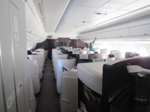 Qatar Airways A350 Business Class Cabin