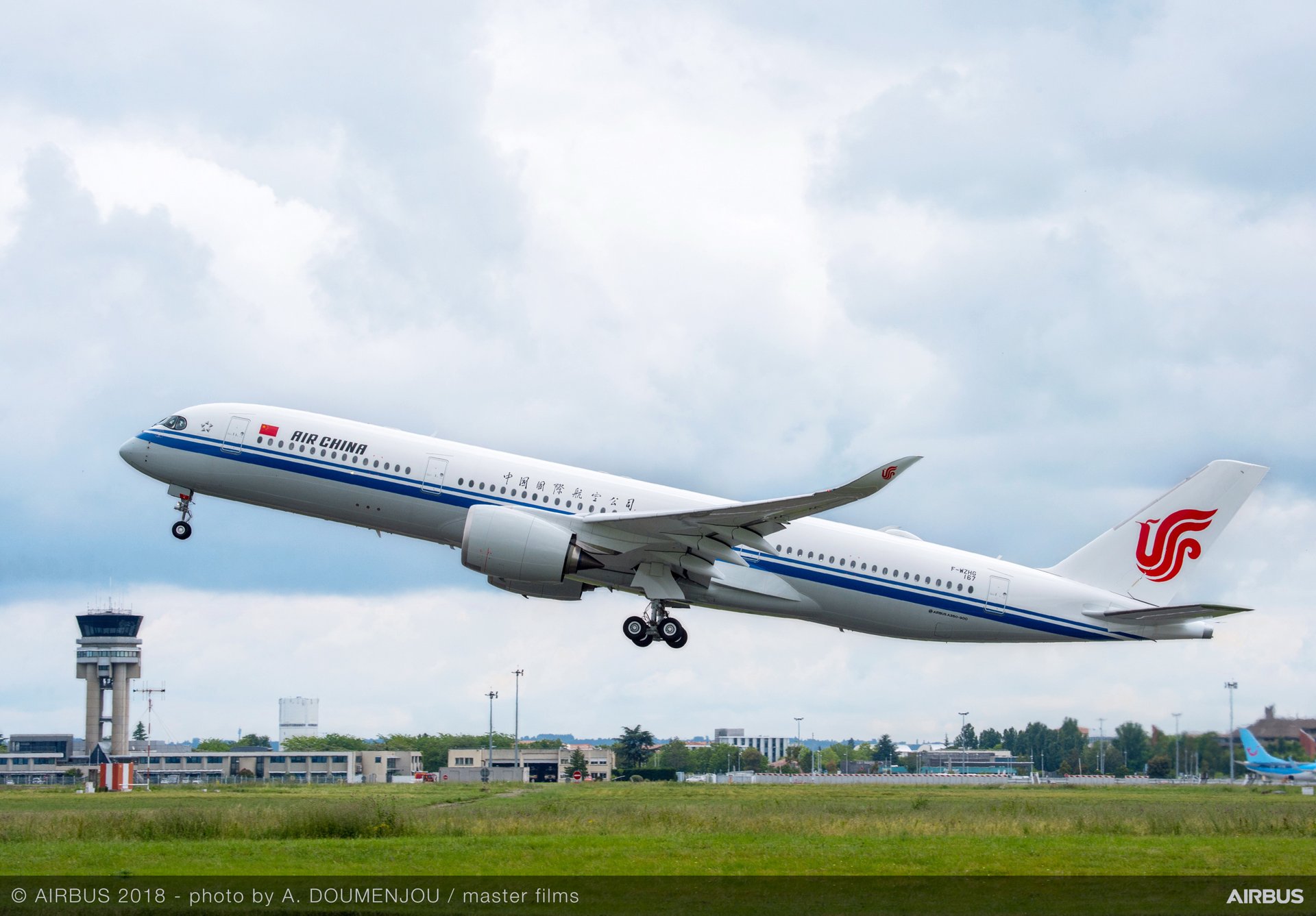 a plane taking off from a runway