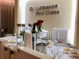 Lufthansa First Class Bar and Snacks