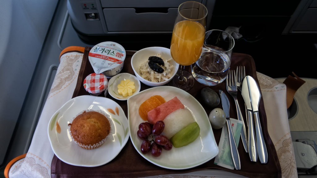 Eva Air A330 Business Breakfast