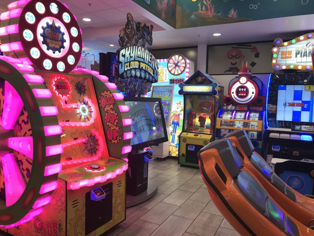 a group of arcade games