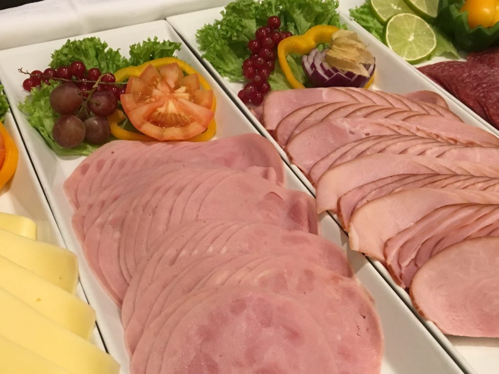 a tray of food on a table