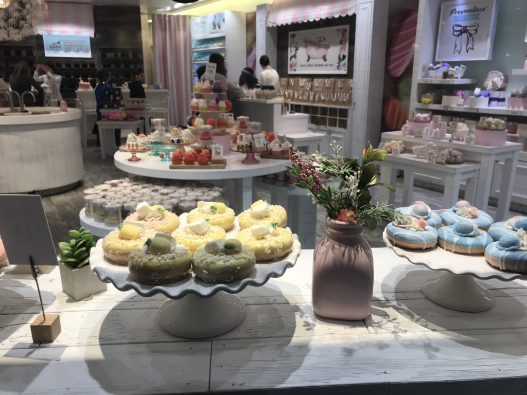 a display of pastries and desserts
