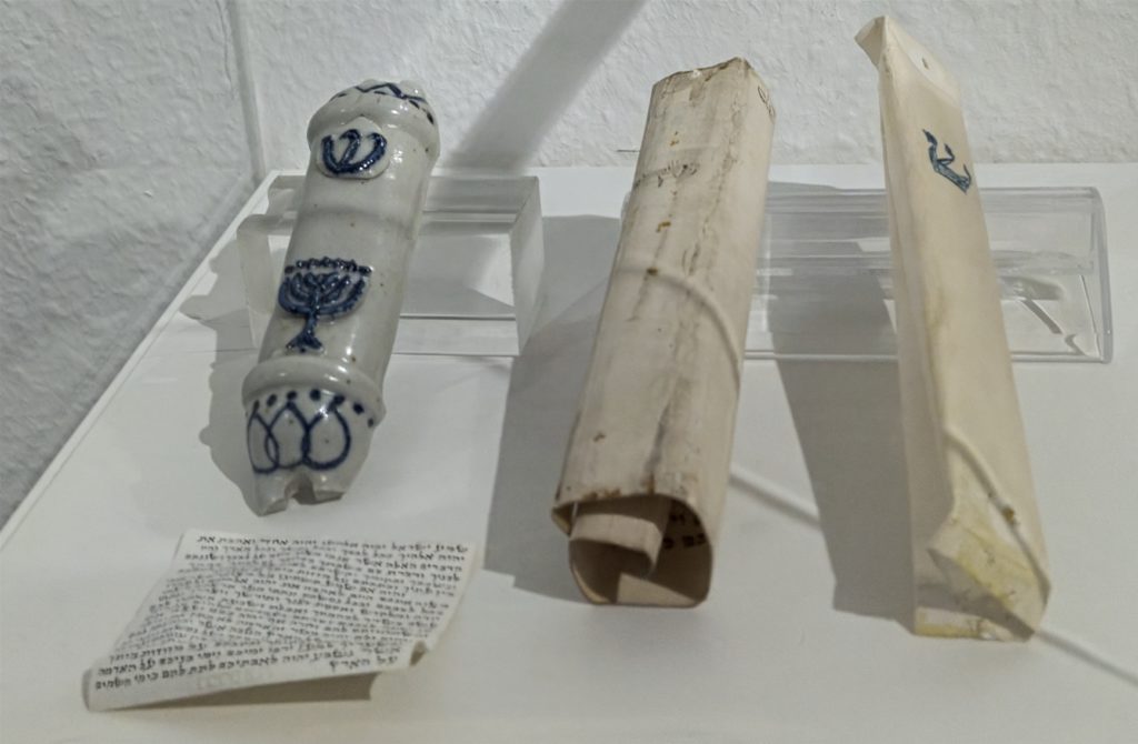 a group of scrolls on a table