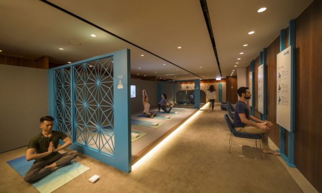 A new trend in airline lounges: Yoga, Stretching and Wellbeing