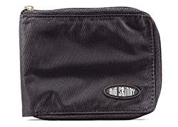 a black wallet with a zipper