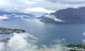 clouds over a body of water