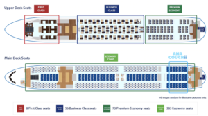 ANA A380 Seat Map