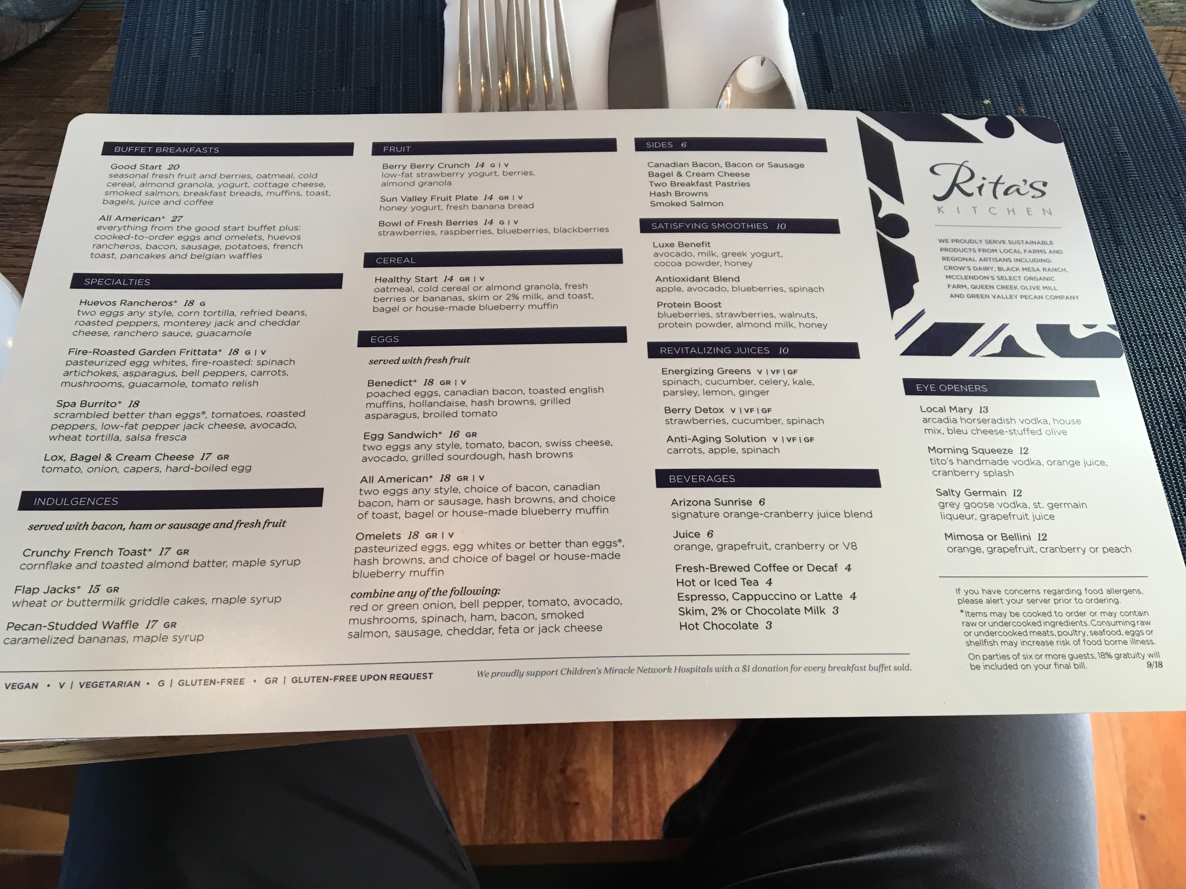 marriott room service menu