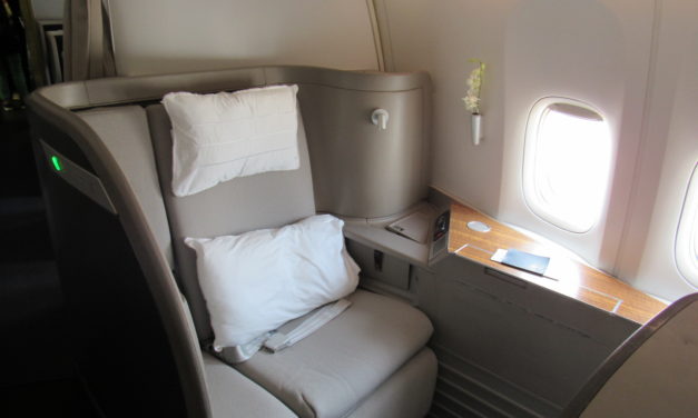 Cathay Pacific First Class Review Singapore to Hong Kong