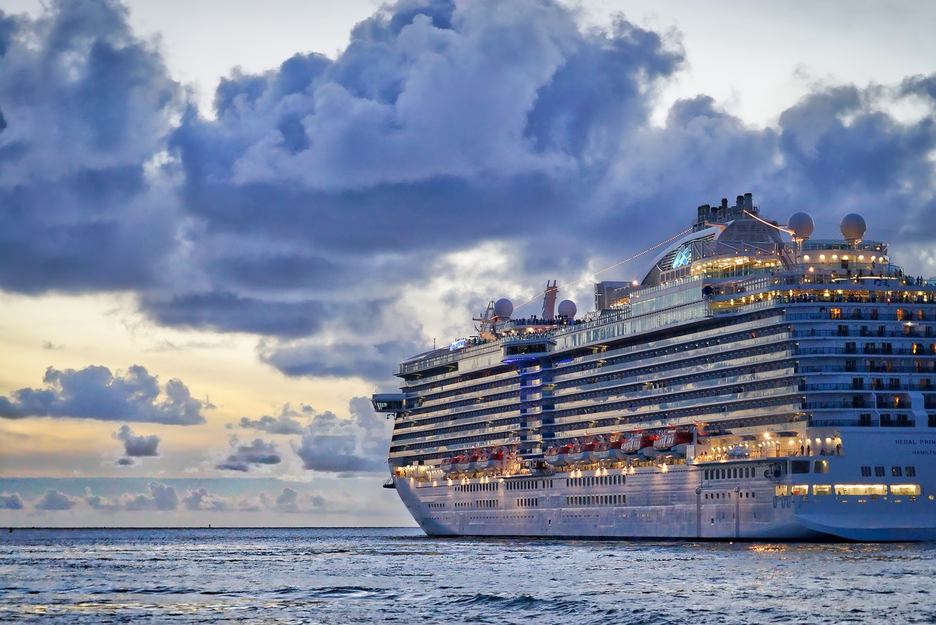 a large cruise ship in the water