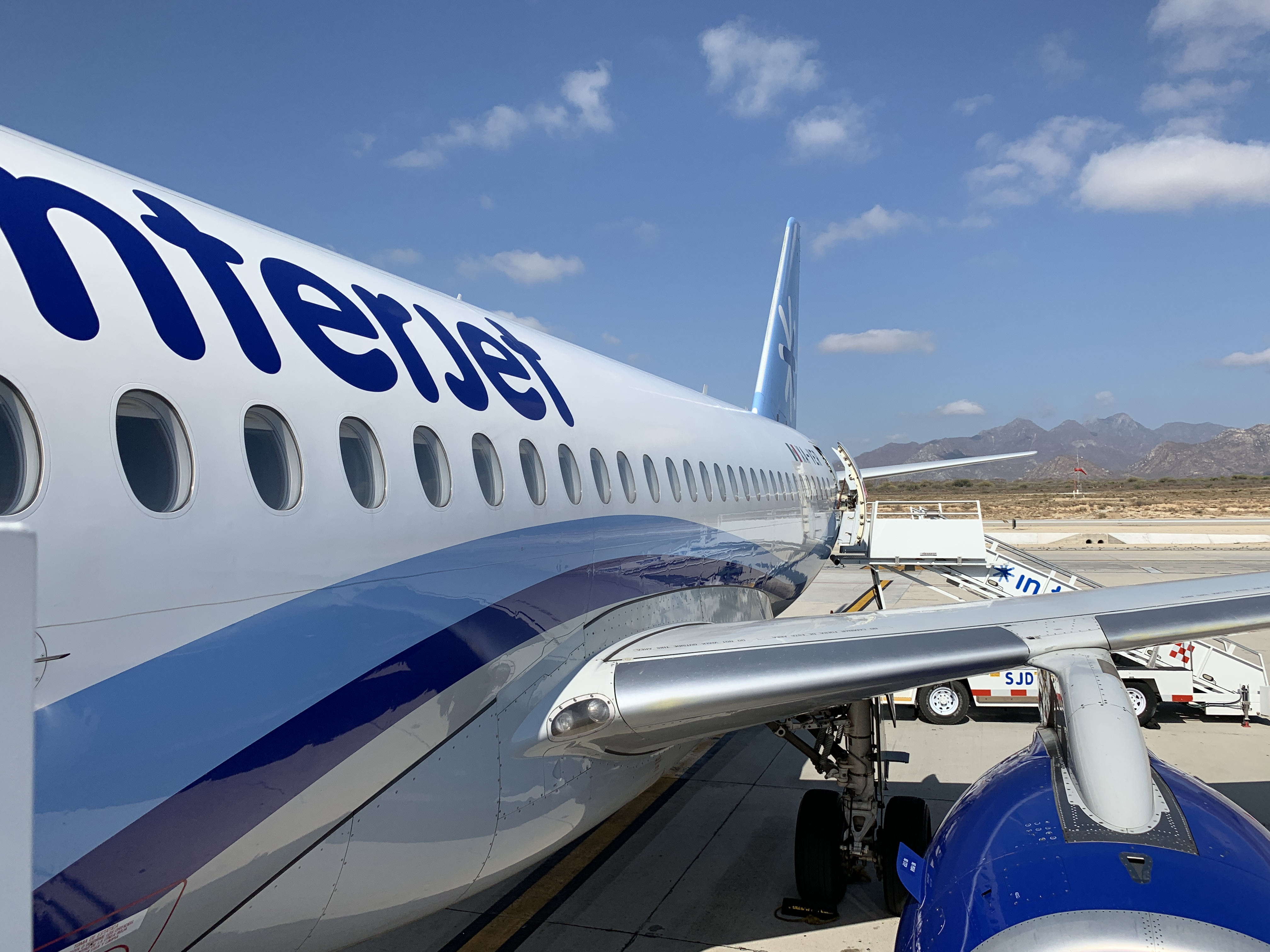 a plane on the runway