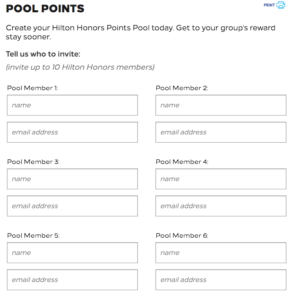 a screenshot of a pool points form