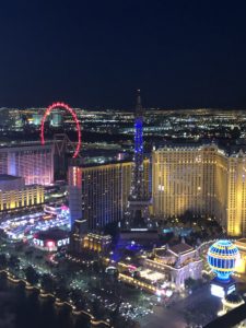 a cityscape of las vegas at night