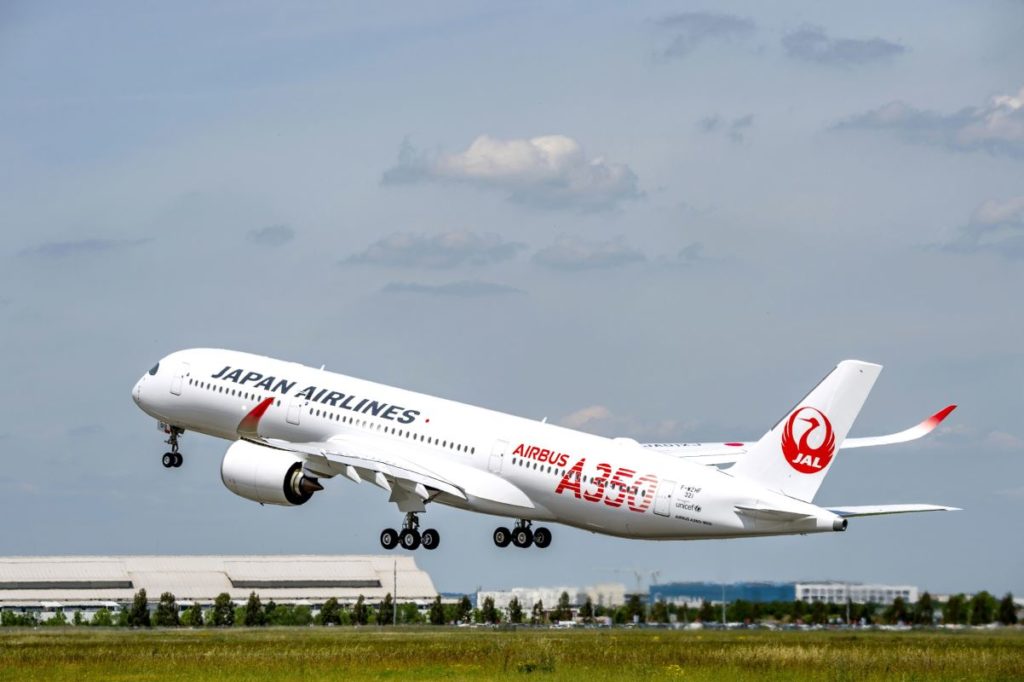 Japan Airlines Airbus A350XWB Taking off