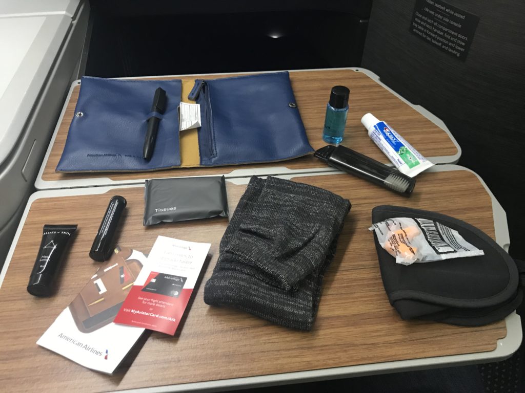 american airlines 777-200 business class amenity kit
