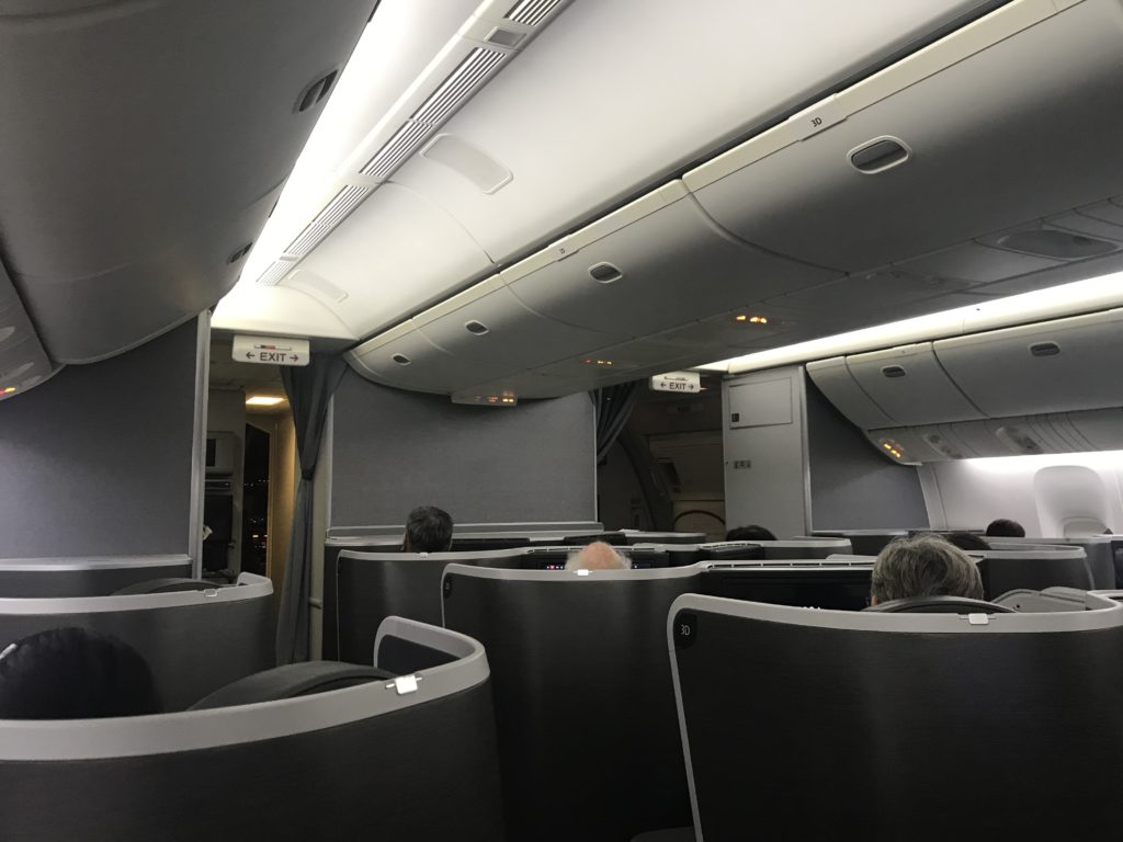 American Airlines 777-200 business class cabin