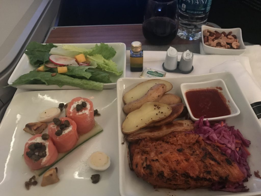 american airlines 777-200 business class food