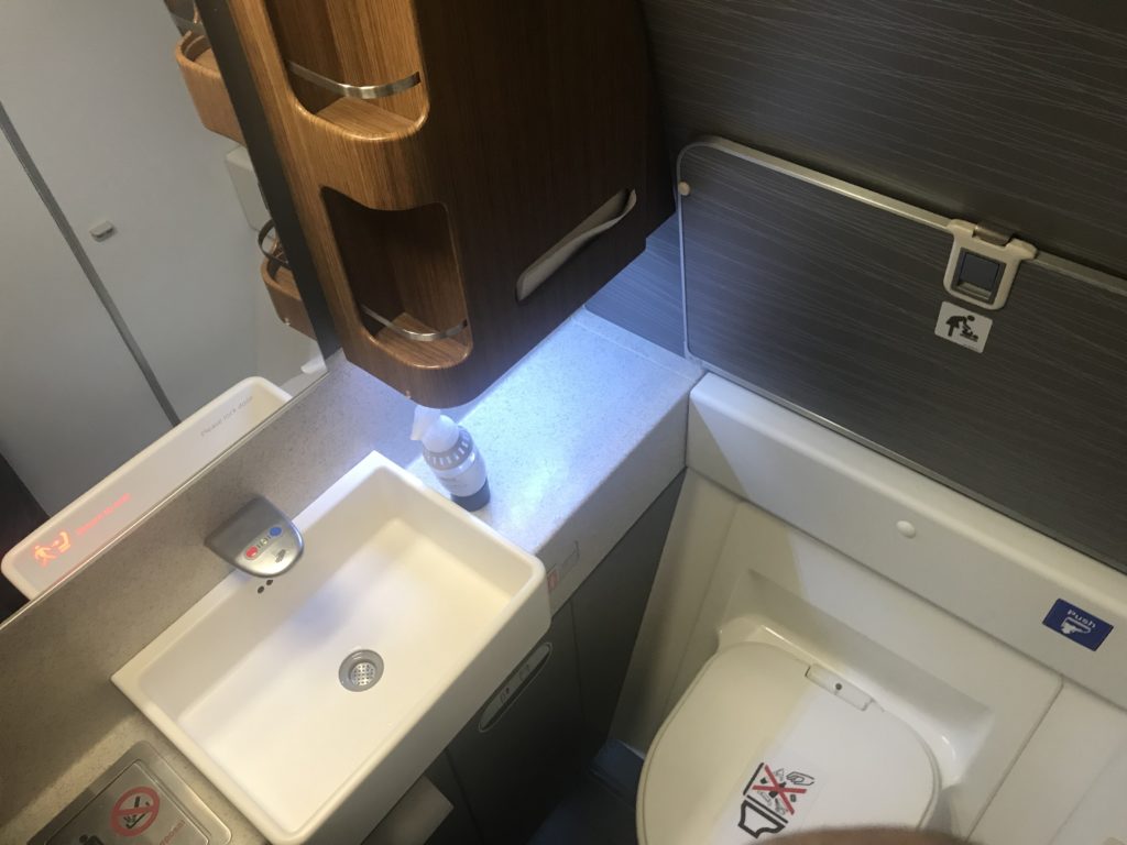 American Airlines 777-200 business class lav