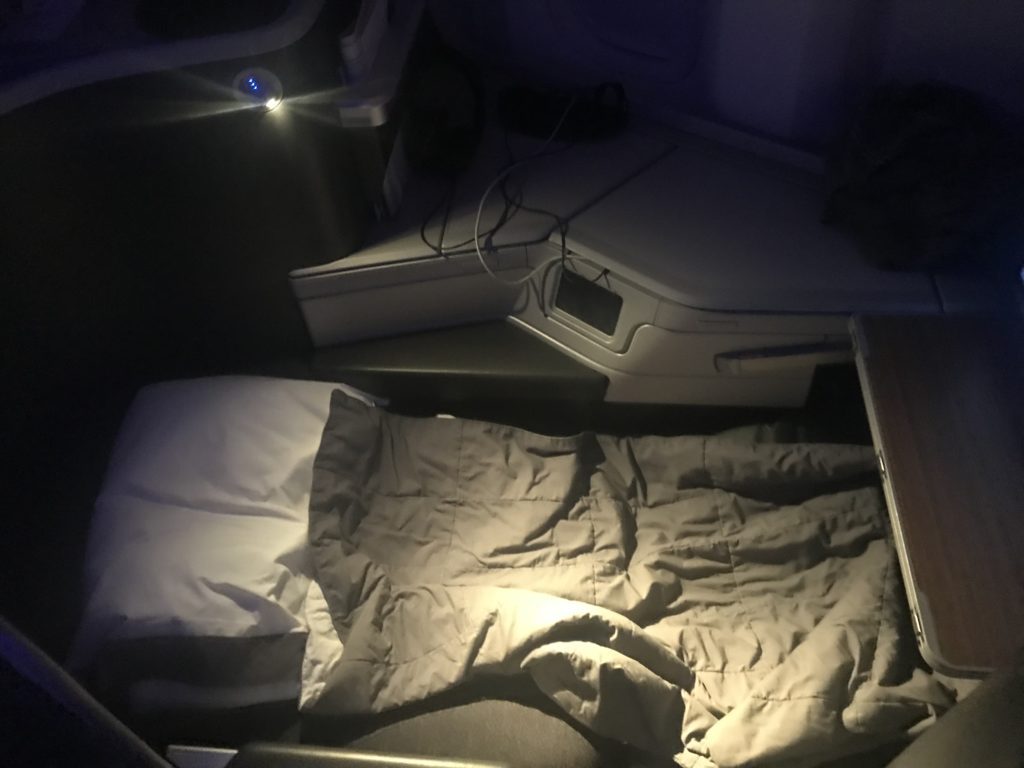 American Airlines 777-200 business class bed