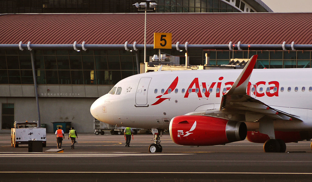 a plane on the runway