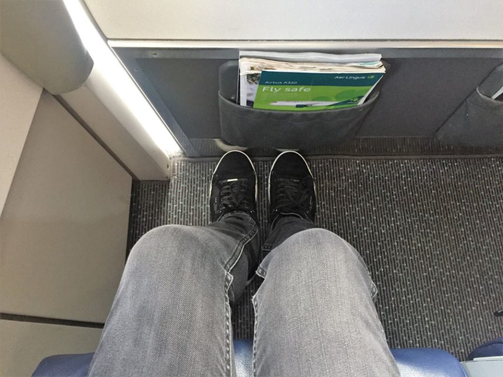 AerSpace leg room on an Aer Lingus A320