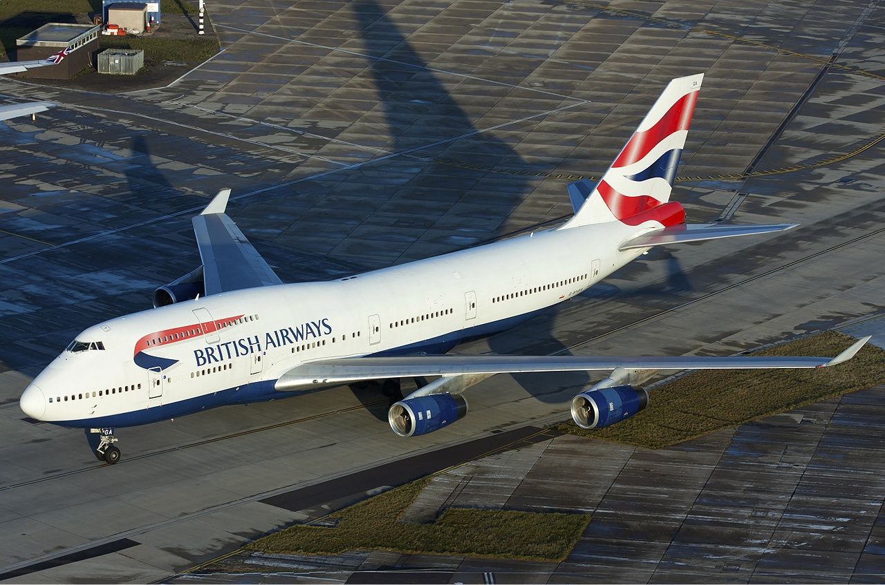 an airplane on the runway