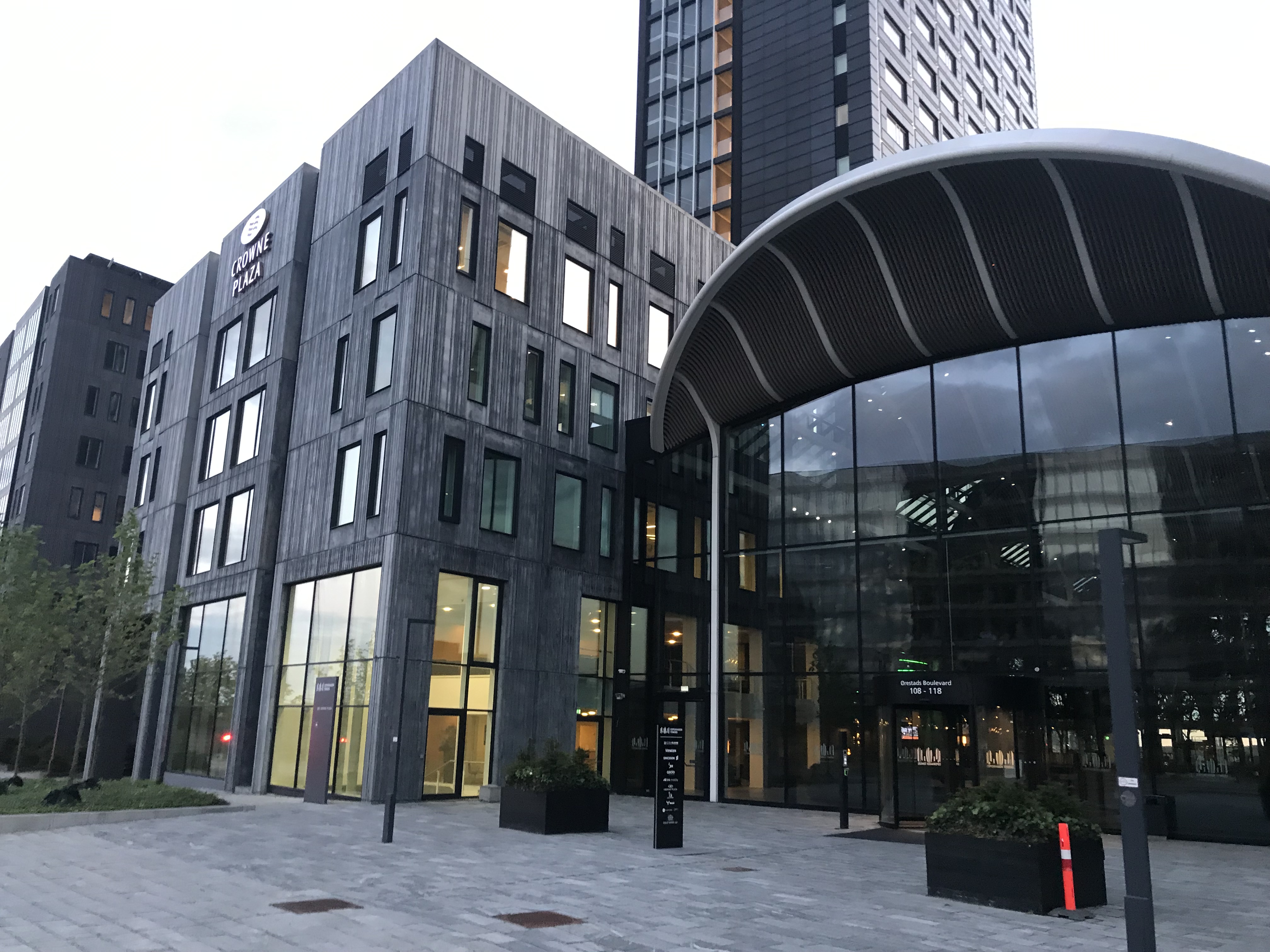 a building with glass windows