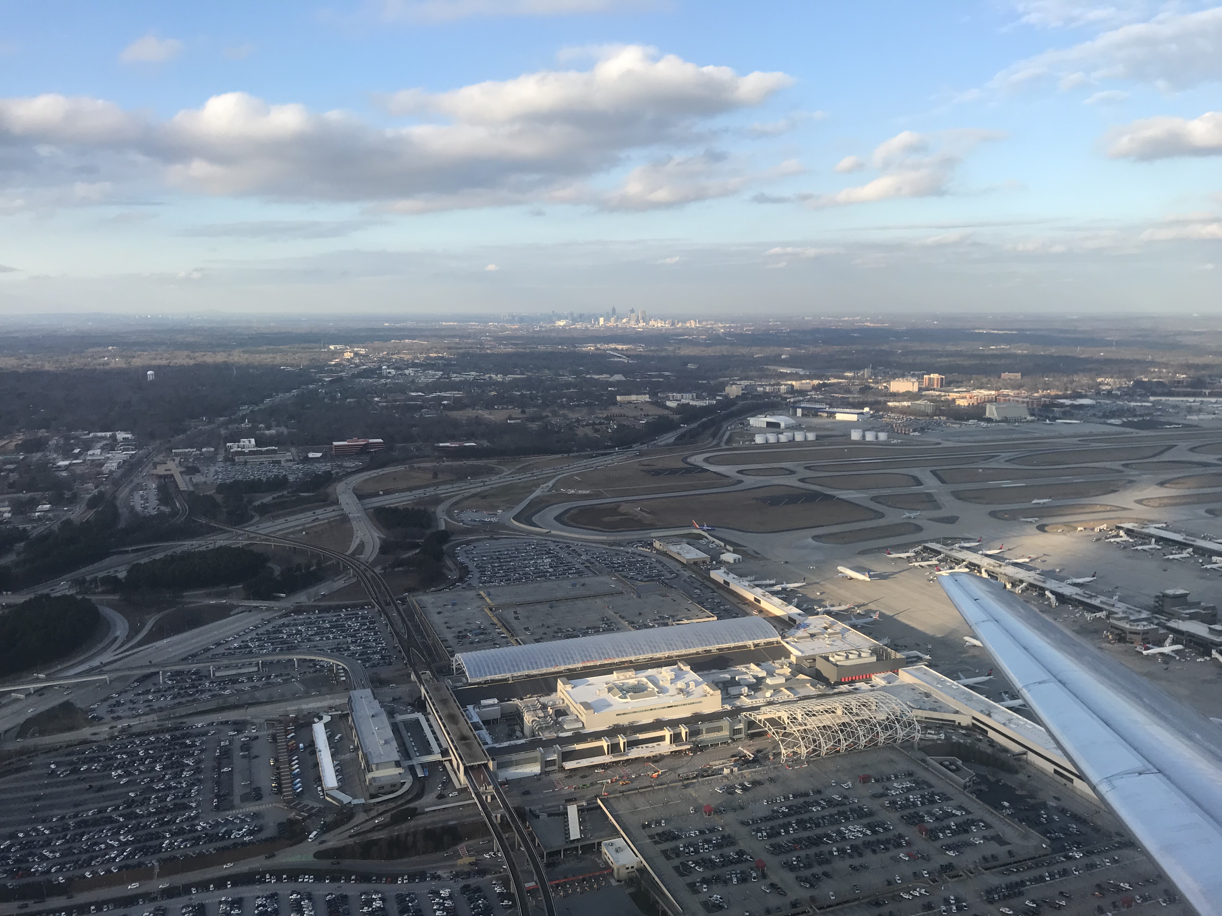 an aerial view of a city