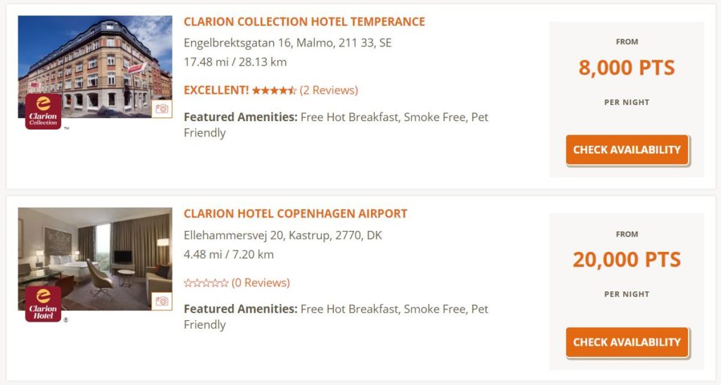 a screenshot of a hotel search