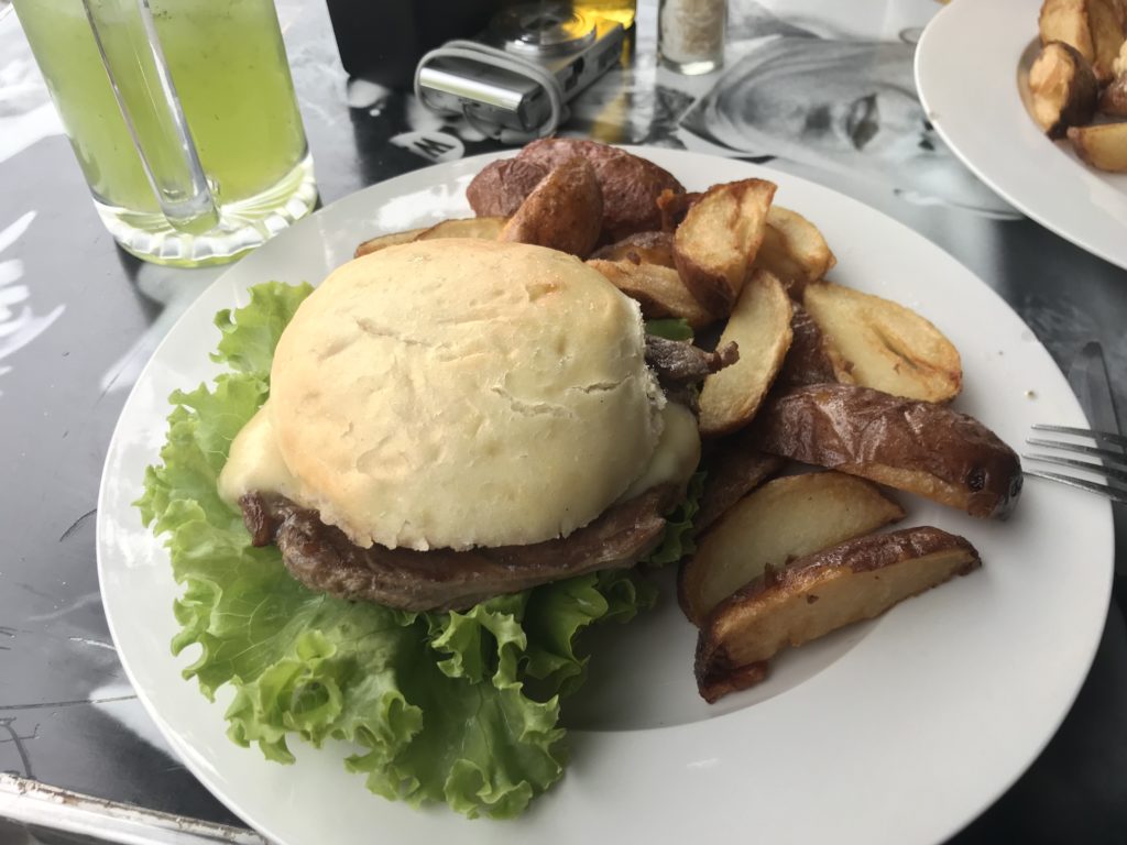 a plate of food on a table