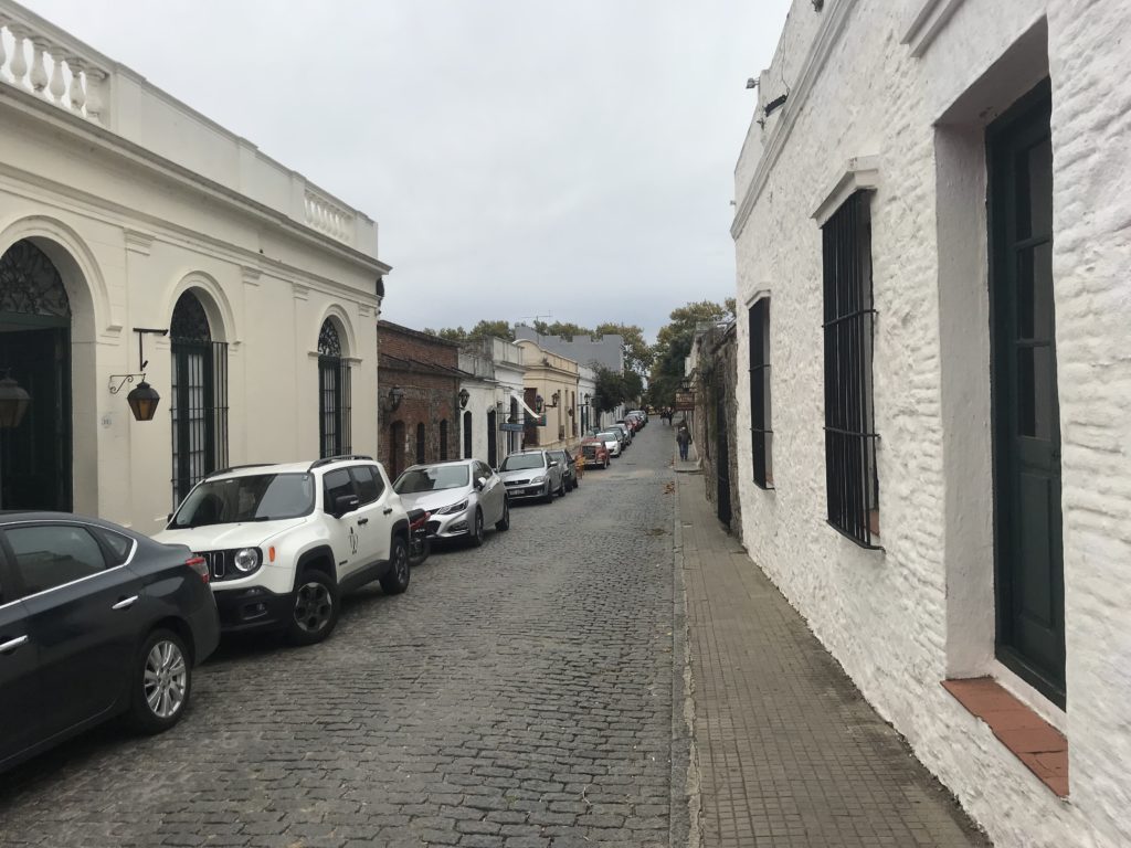 a street with cars parked on it