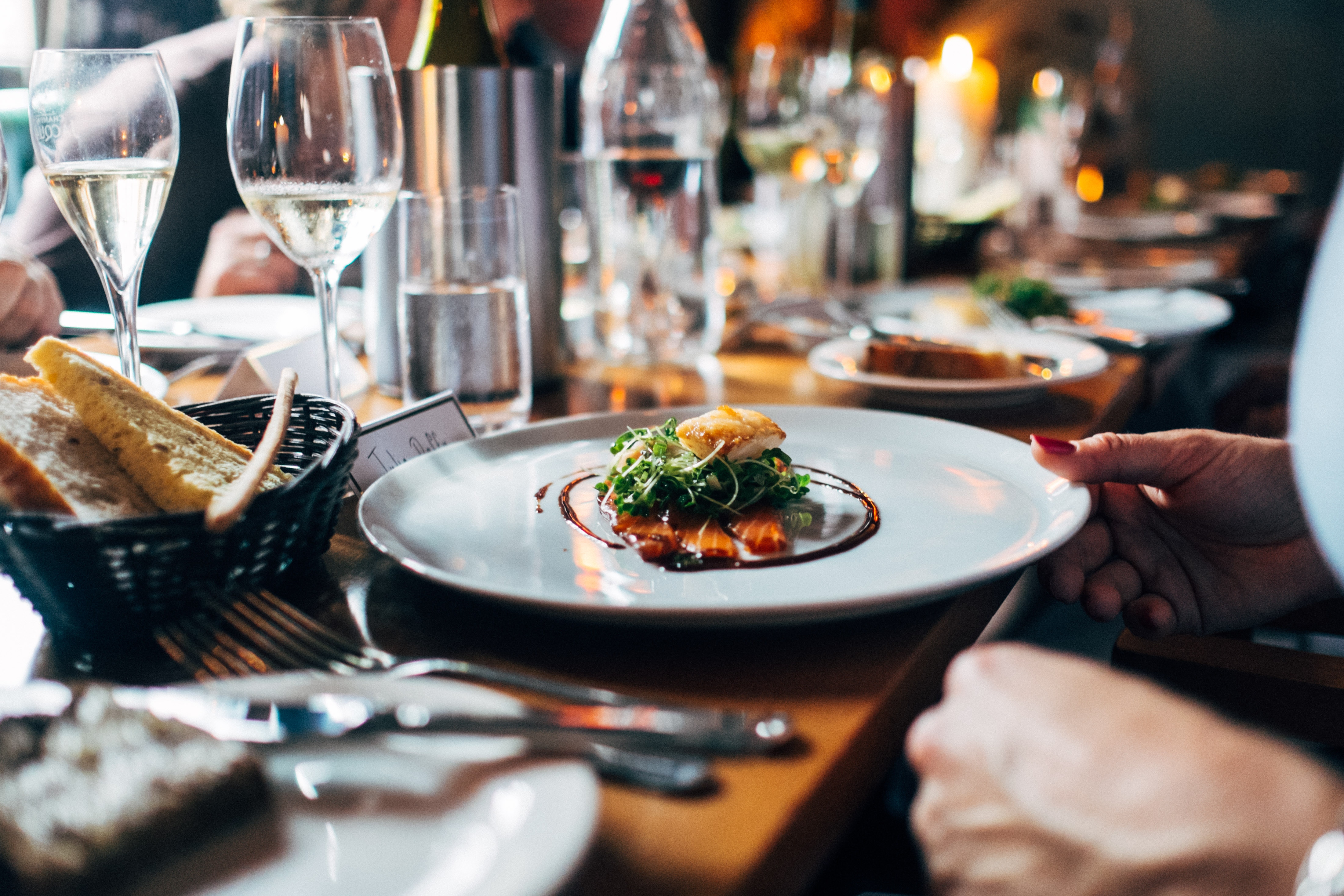 a plate of food on a table