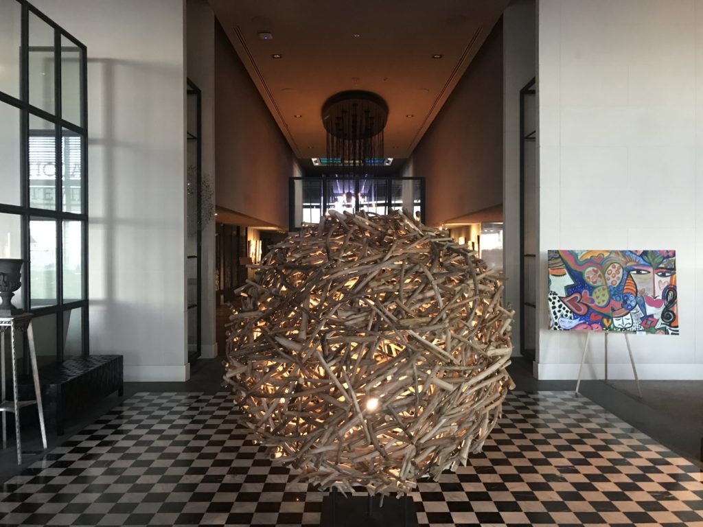 a large ball made of sticks