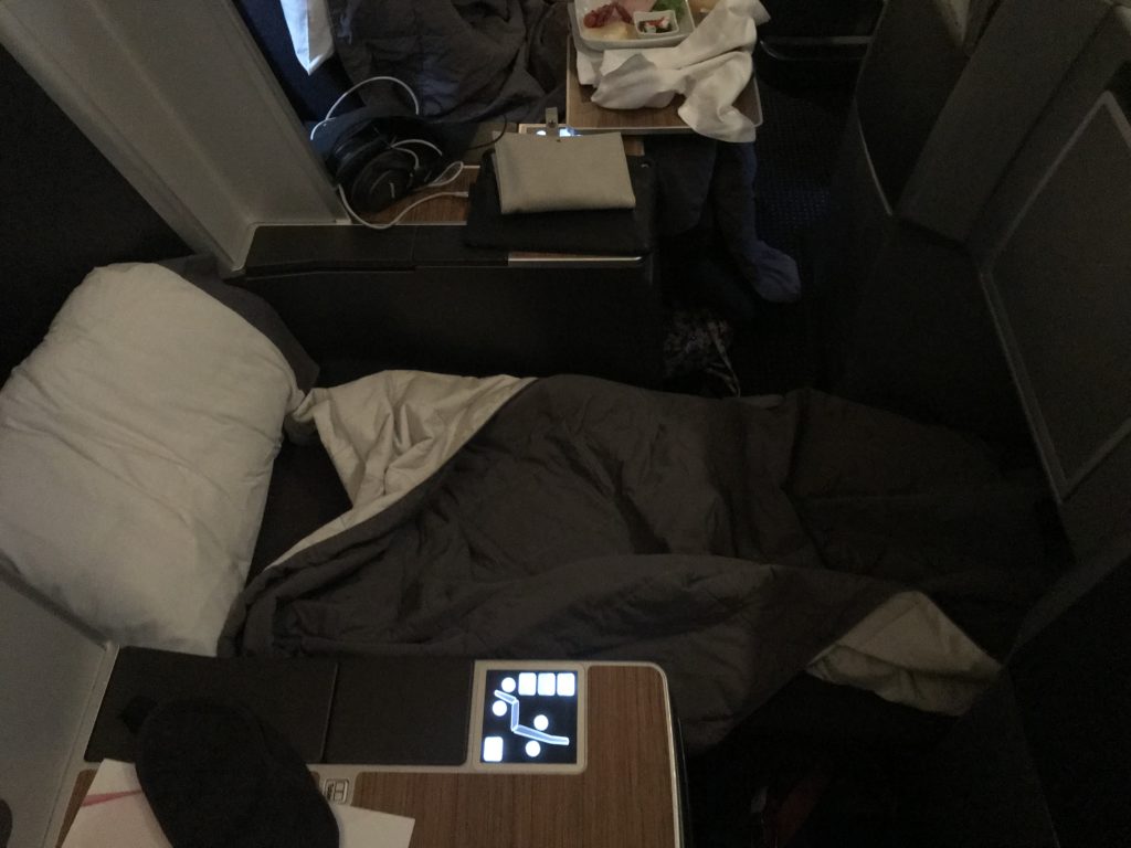 American Airlines 767 business class bed